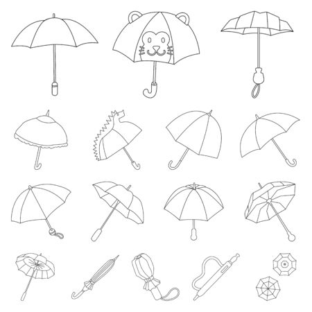 Vector design of season and open icon. Set of season and safety vector icon for stock.のイラスト素材
