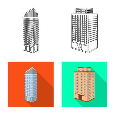 Vector design of construction and building icon. Collection of construction and estate stock vector illustration.のイラスト素材