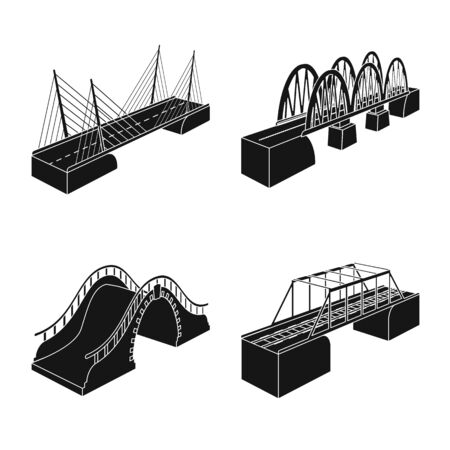 Vector illustration of construct and side icon. Collection of construct and architecture stock symbol for web.のイラスト素材