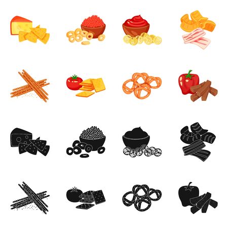 Vector design of taste and seasonin symbol. Collection of taste and organic stock vector illustration.のイラスト素材