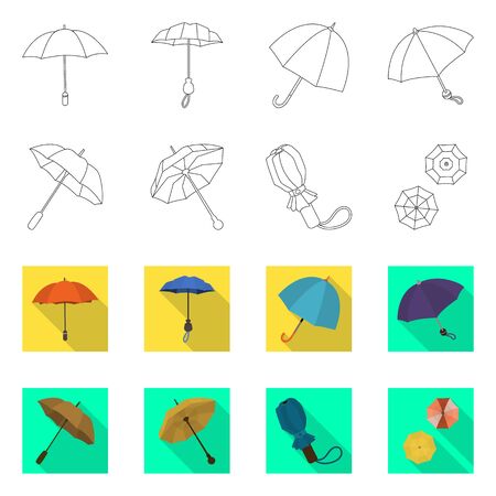 Vector design of protection and closed sign. Collection of protection and rainy stock vector illustration.のイラスト素材