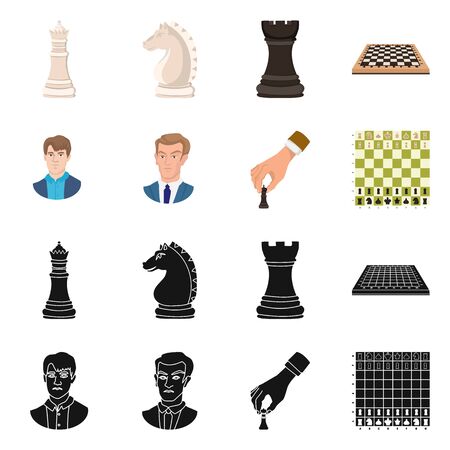 Vector illustration of checkmate and thin symbol. Collection of checkmate and target vector icon for stock.のイラスト素材