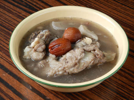 Asian soup dishの写真素材