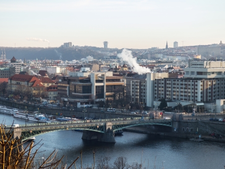 Vltava river, Prague, Czech Republicのeditorial素材