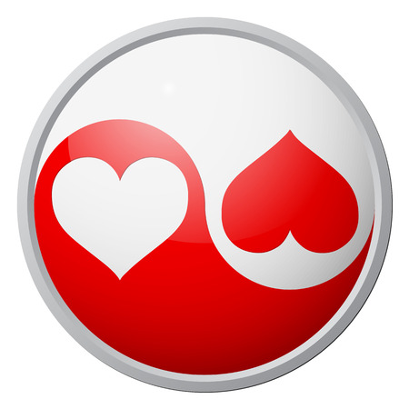Yin-yang heart symbolのイラスト素材