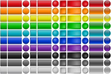 Button setのイラスト素材