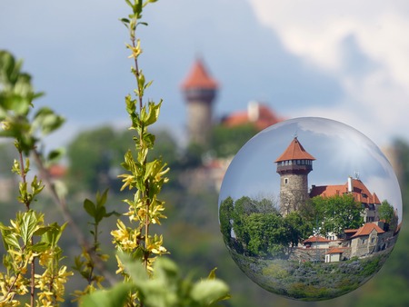 Castle Hnevin in city Most, Czech Republicのeditorial素材