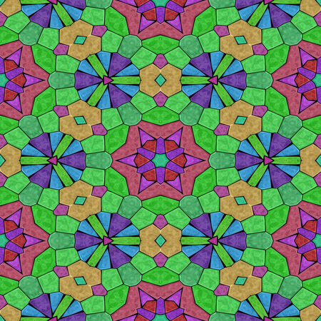 Glass mosaic kaleidoscopic seamless generated hires textureの写真素材