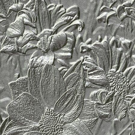 Flower metal relief generated texture or backgroundの写真素材