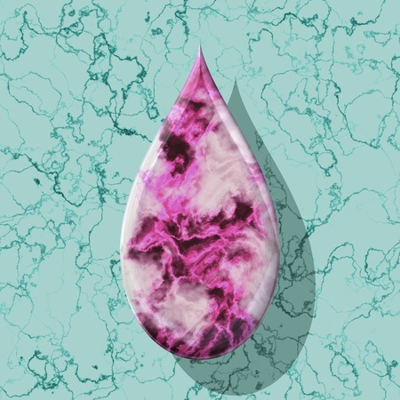Droplet shape frame with seamless generated texture background