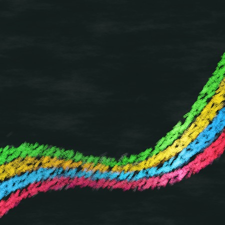 Ribbon wave chalk image generated backgroundの写真素材