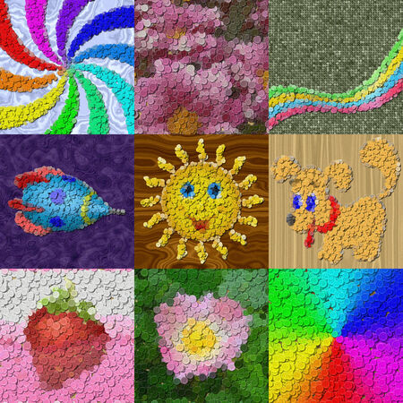 Set of sewing buttons image generated backgrounds
