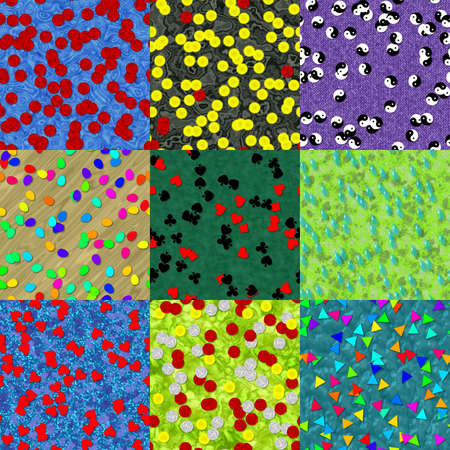 Set of shape seamless generated textures
