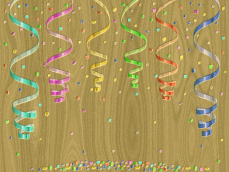 Confetti relief painting on generated wood texture backgroundの写真素材