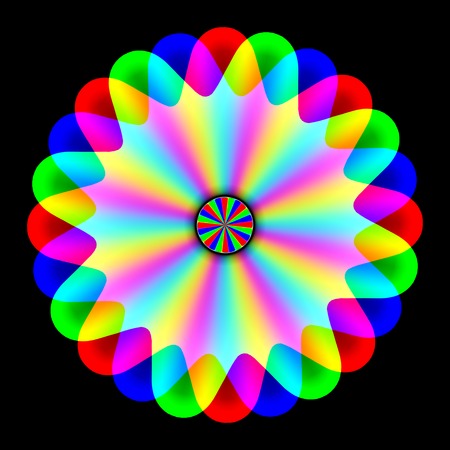 Rainbow waves generated textureの写真素材