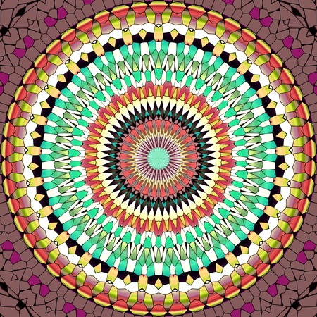 Mandala ornament generated textureの写真素材