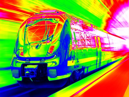 Infrared fast trainの写真素材
