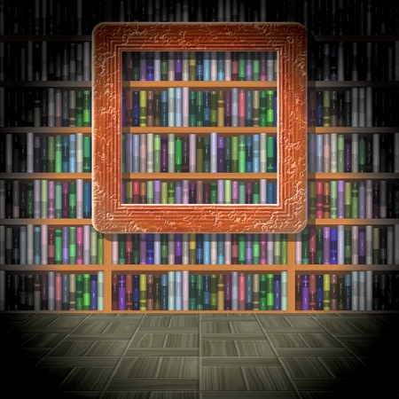 Empty room with picture generated textureの写真素材