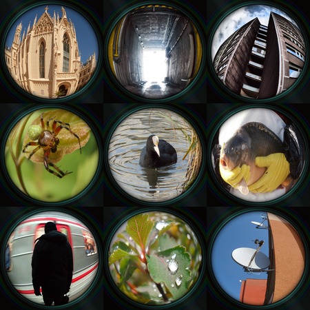 Set of camera lens viewsの写真素材