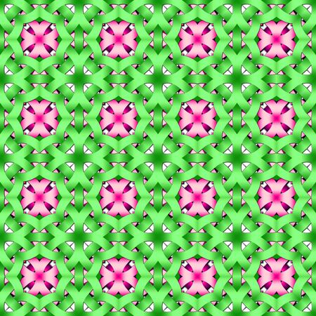 Celtic waves decoration generated seamless textureの写真素材