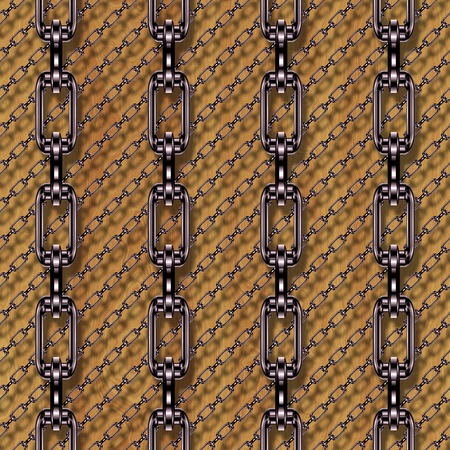 Iron chains with wood seamless texture