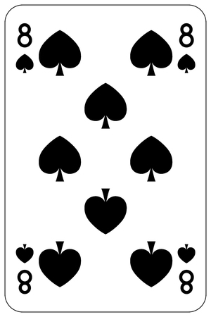 Poker playing card 8 spadeのイラスト素材