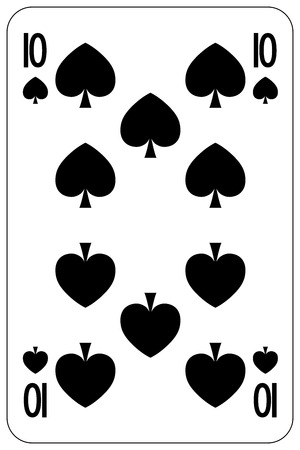 Poker playing card 10 spadeのイラスト素材
