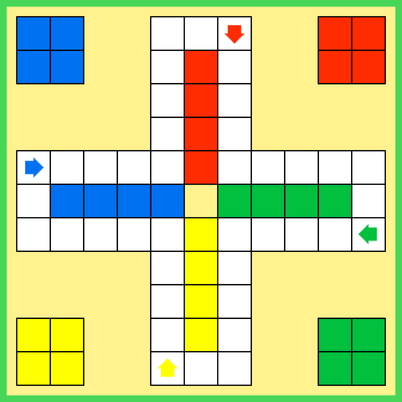 Ludo board gameのイラスト素材