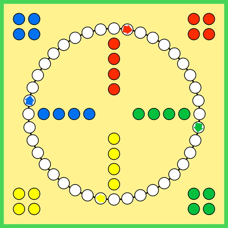 Ludo board gameのイラスト素材