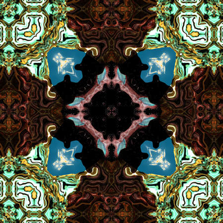 Ornamental pattern wallpaper tile