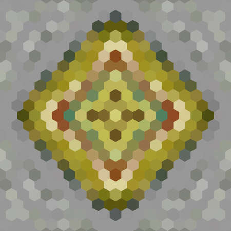 Kaleidoscopic low poly hexagon style vector mosaic background