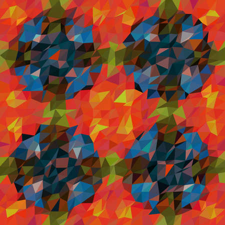 Kaleidoscopic low poly triangle style vector mosaic background