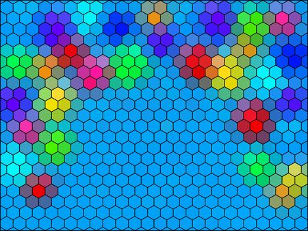 Colors low poly hexagon style vector mosaic backgroundのイラスト素材