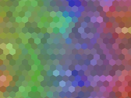 Rainbow low poly hexagon style vector mosaic background
