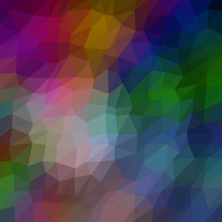 Rainbow low poly triangle style vector mosaic background
