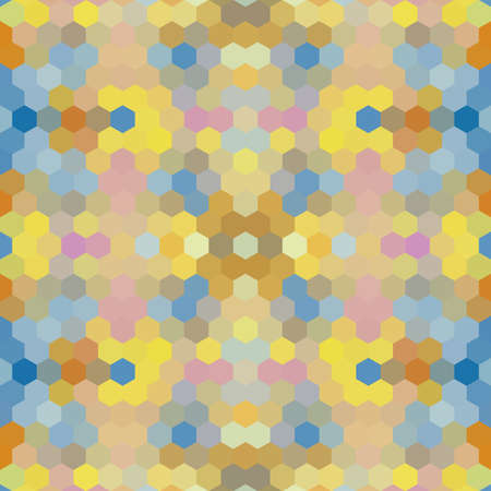 Kaleidoscopic low poly hexagon style vector mosaic background