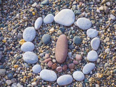 Stone smile faceの写真素材