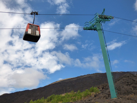 Etna volcano cablewayの写真素材