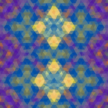 Kaleidoscopic low poly triangle style mosaic background