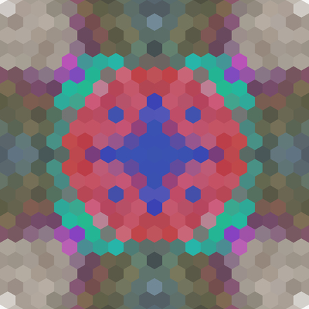 Kaleidoscopic low poly hexagon style mosaic backgroundのイラスト素材