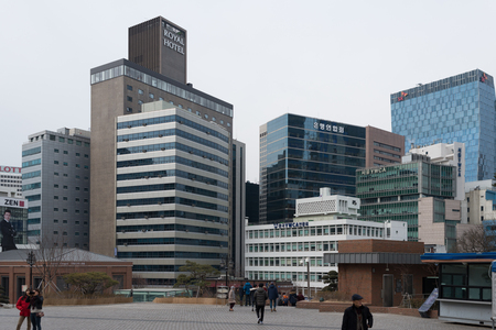 SEOUL, SOUTH KOREA - February 2016,Namdaemun Market is a large traditional market in Seoul, South Korea.のeditorial素材