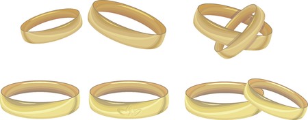 Wedding rings setのイラスト素材