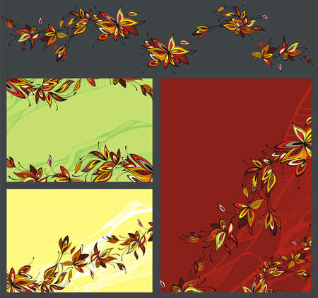  flower background setのイラスト素材