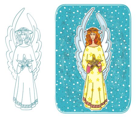 christmas angelのイラスト素材