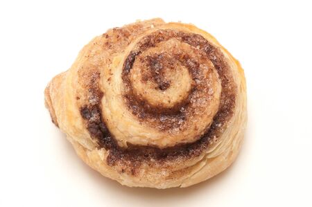 Appetizing home-made cinnamon cookie isolated on whiteの写真素材