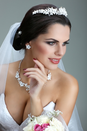 Portrait of beautiful brideの写真素材