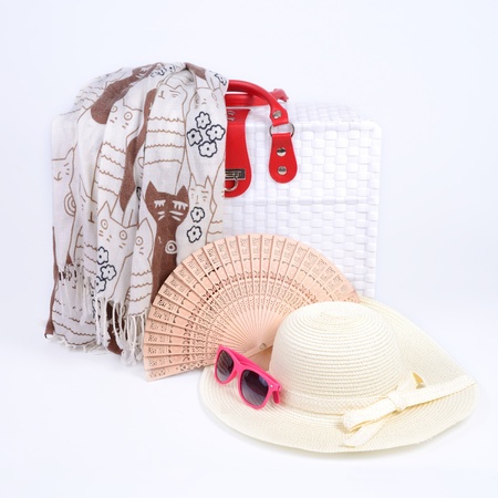 Packing for summer holiday at the beach.の写真素材