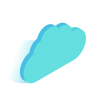 Blue cloud. Vector illustration in modern isometric style. 3d cloud icon.のイラスト素材