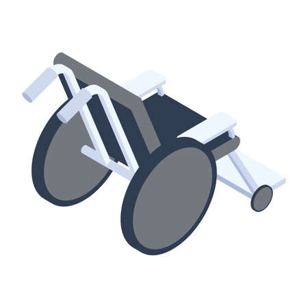 Wheelchair. Isometric vector illustration isolated on white backgroundのイラスト素材