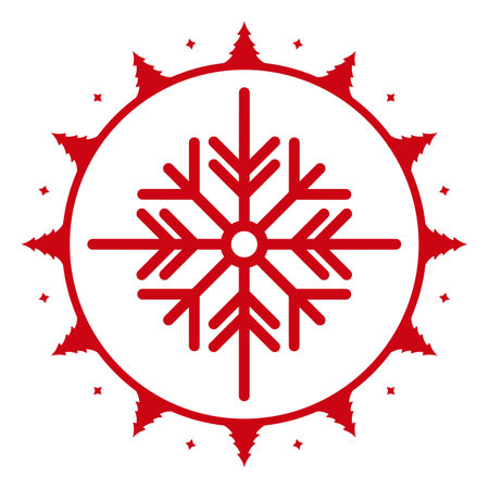 Xmas stamp design with snowflake. Template for christmas handmade gifts. vector illustration.のイラスト素材